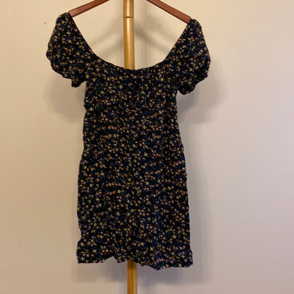Floral black dress